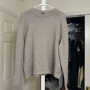 H&M Neutral Light Taupe Crewneck Sweater